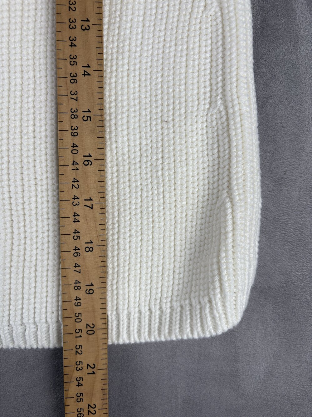 Quince Ribbed Crewneck Sweater - Cream, Size S - Picture 10 of 10